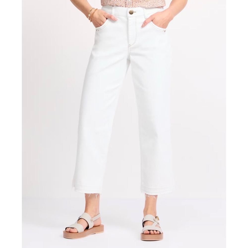 Democracy Slim Wide Leg Jeans – White – Women's 6 Petite – NWT